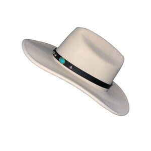 Nickoler Western Cowboy Hat Ivory Beige Large Adjustable